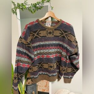 Wool Blend Vintage Sweater, size medium.